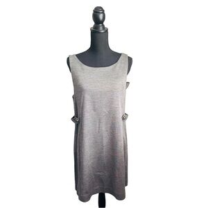 J. Crew Gray Business Casual Jersey Sheath Midi Dress Size L